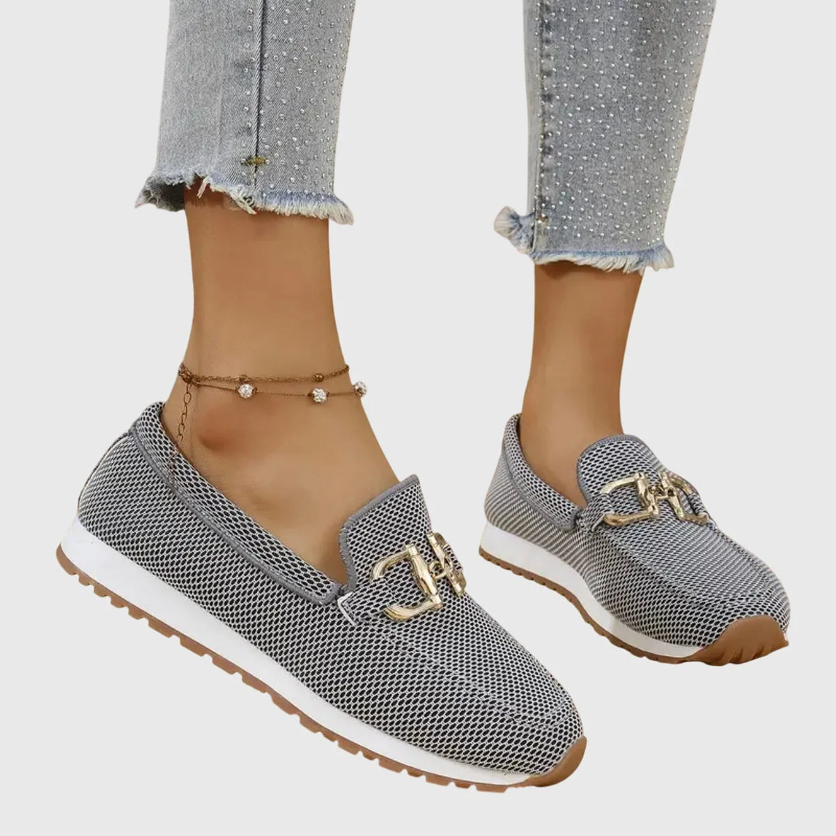 Lila - Zapatillas ortopédicas tipo mocasín